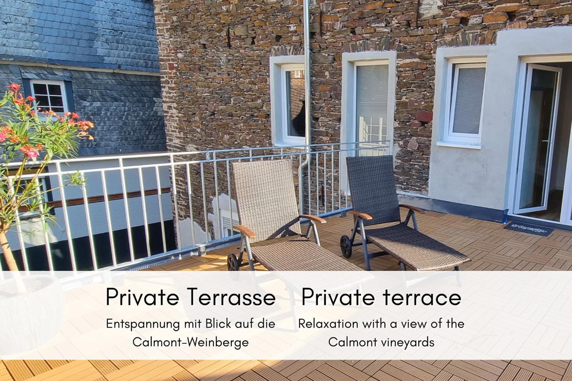 Апартаменты Winzerhaus Am Calmont - Terrasse Der Ruhe Бремм Экстерьер фото
